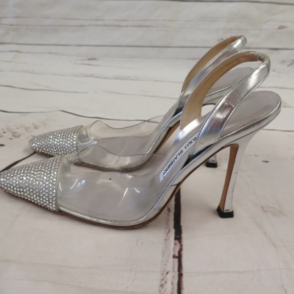 Manolo Blahnik Pump Carolyne Crystal & PVC - Picture 7 of 8